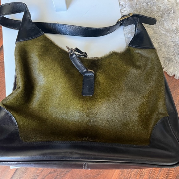 Olive green/black sophisticated handbag - matching shoes available separately - Picture 2 of 3